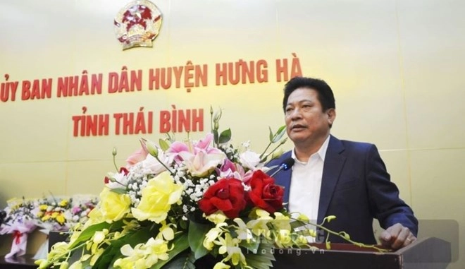 Ông Nguyễn Xuân Dương - Phó Giám đốc Sở Khoa học và Công nghệ Thái Bình, nguyên Chủ tịch UBND huyện Hưng Hà vừa bị khởi tố, bắt giam. Ảnh: Cổng TTĐT huyện Hưng Hà