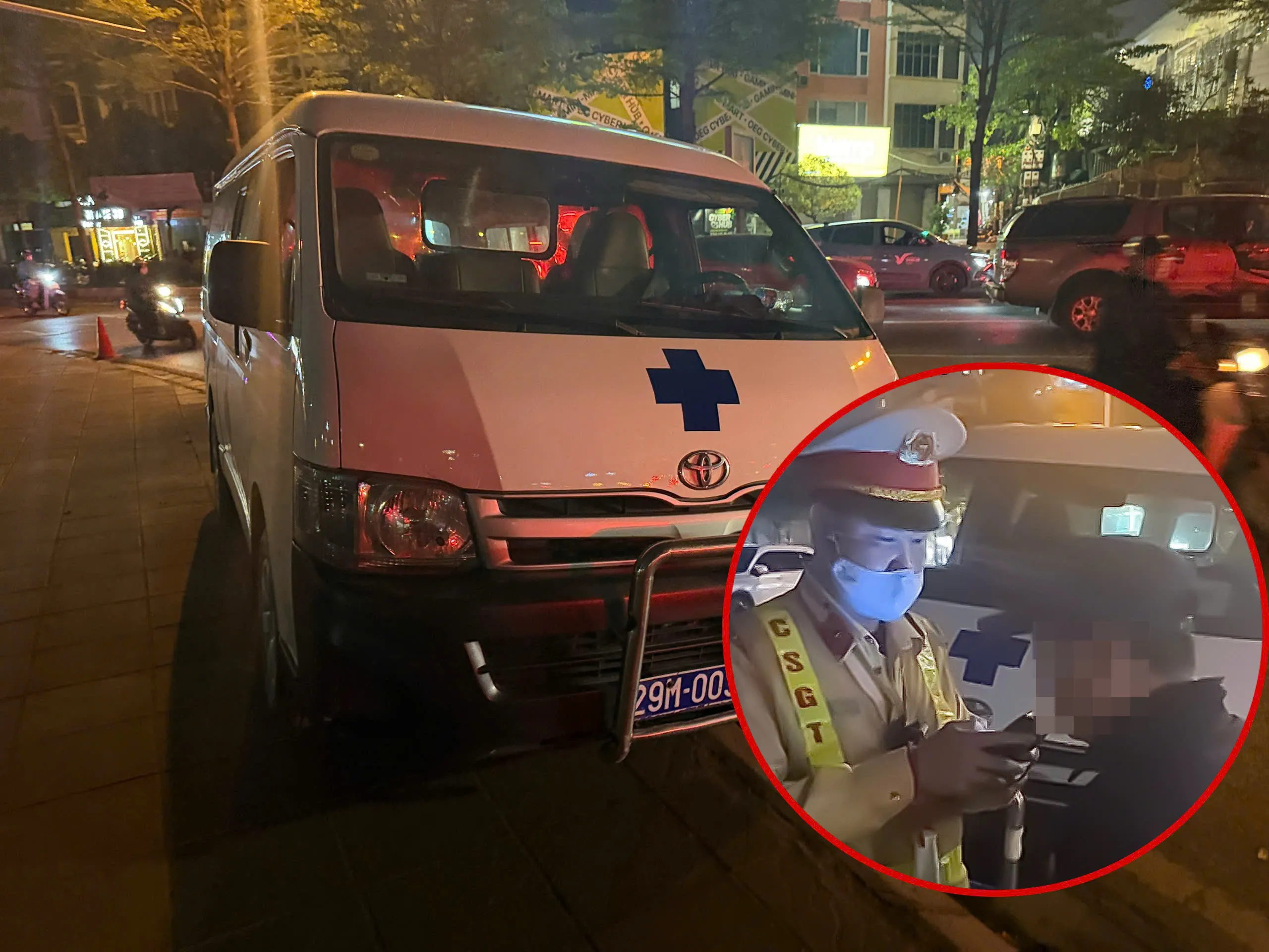 Tài xế điều khiển xe ô tô biển xanh vi phạm nồng độ cồn tối 8/3.