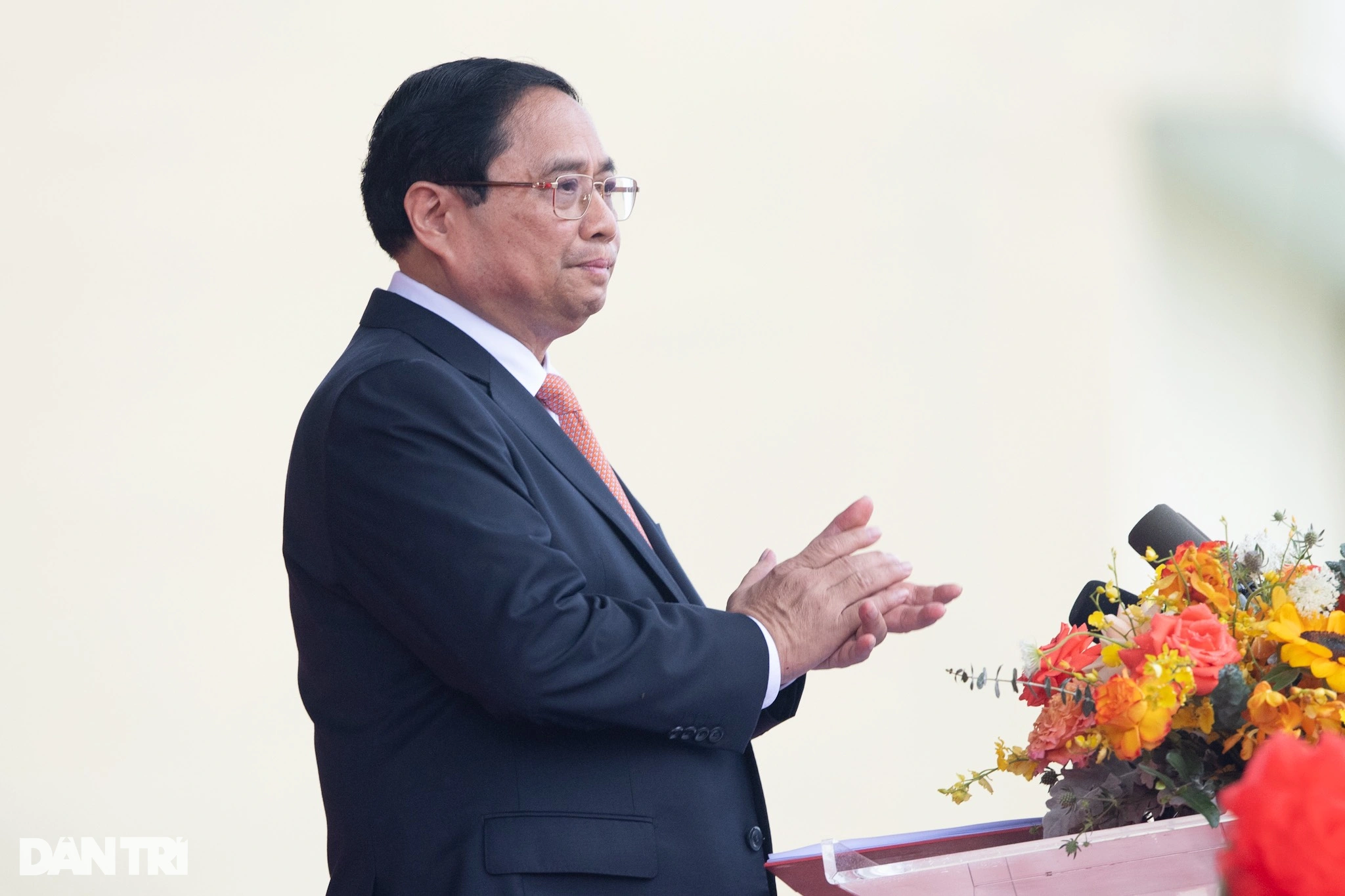 Thủ tướng Phạm Minh Chính đọc diễn văn kỷ niệm 70 năm Chiến thắng Điện Biên Phủ (Ảnh: Mạnh Quân)