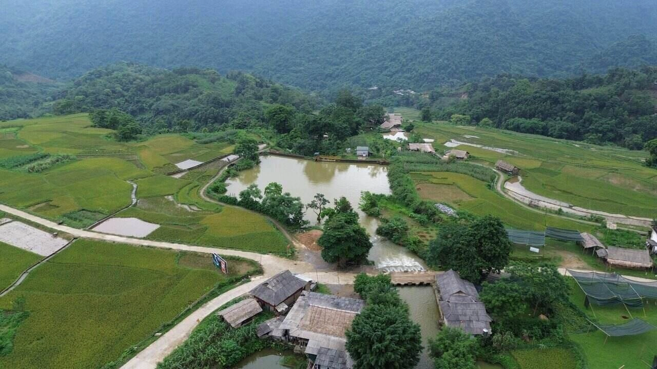 Toàn cảnh Thủy điện Suối Mu. Ảnh: Minh Nguyễn