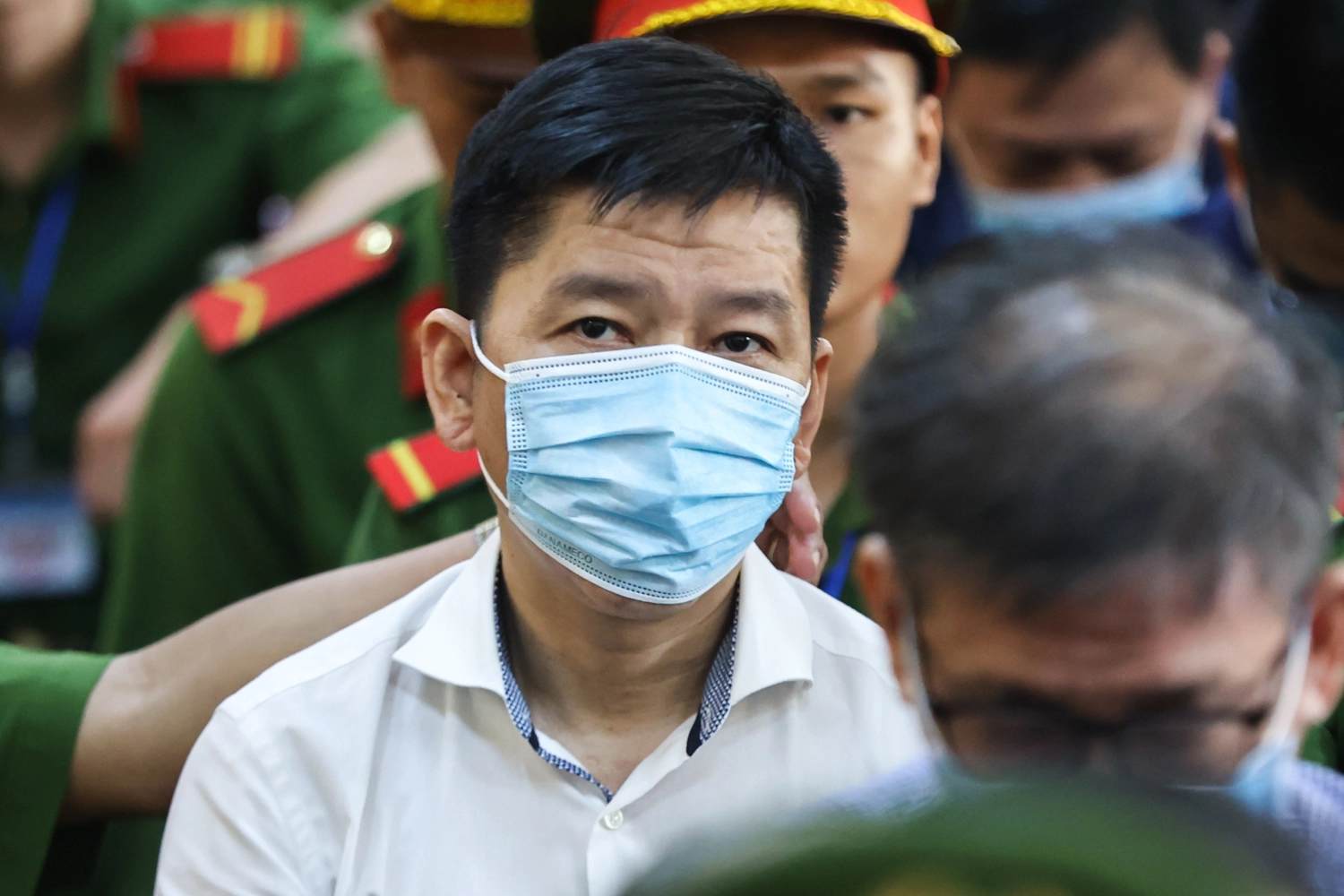 Bị cáo Võ Tấn Hoàng Văn tại phiên tòa hồi tháng 3. Ảnh: Như Quỳnh