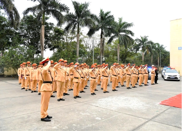 Toàn cảnh lễ ra quân (Ảnh: Cục CSGT).