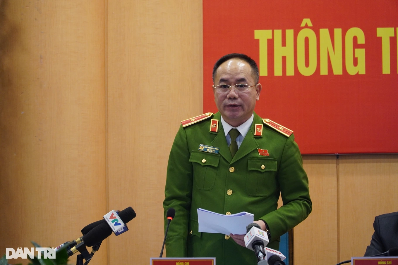 Thiếu tướng Nguyễn Thanh Tùng thông tin tại họp báo chiều 28/3 (Ảnh: Hà Mỹ).
