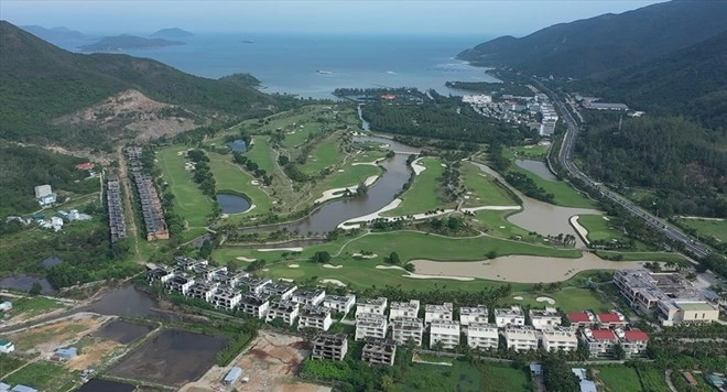 Dự án dự án Sông Lô Nha Trang nhìn từ trên cao. Ảnh: Hữu Long