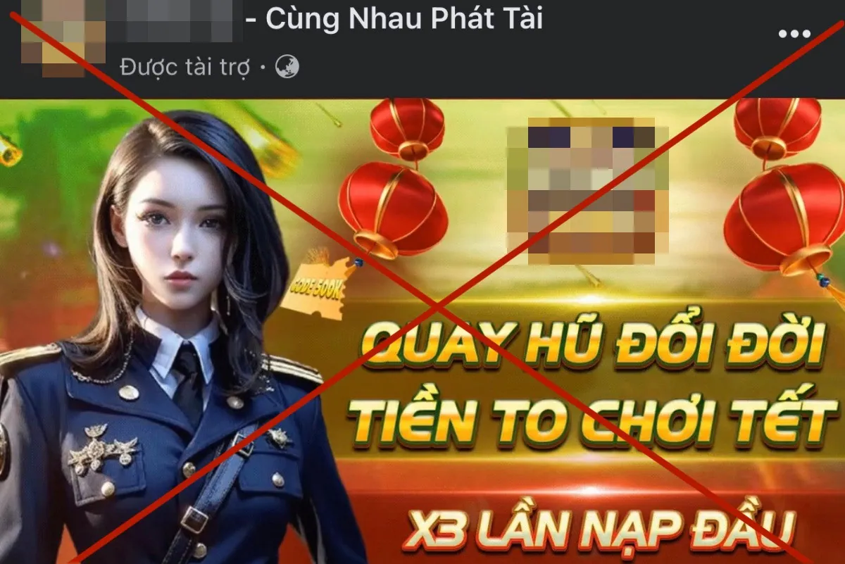 Theo Bộ TT&TT, Facebook vẫn chưa triển khai hiệu quả trong việc chặn quảng cáo đối với game cờ bạc, đổi thưởng. Ảnh chụp màn hình