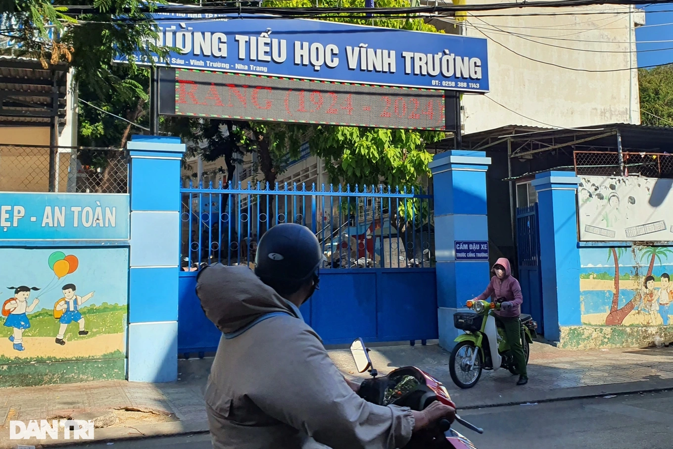 Trường Tiểu học Vĩnh Trường nơi em T. đang theo học (Ảnh: Trung Thi).