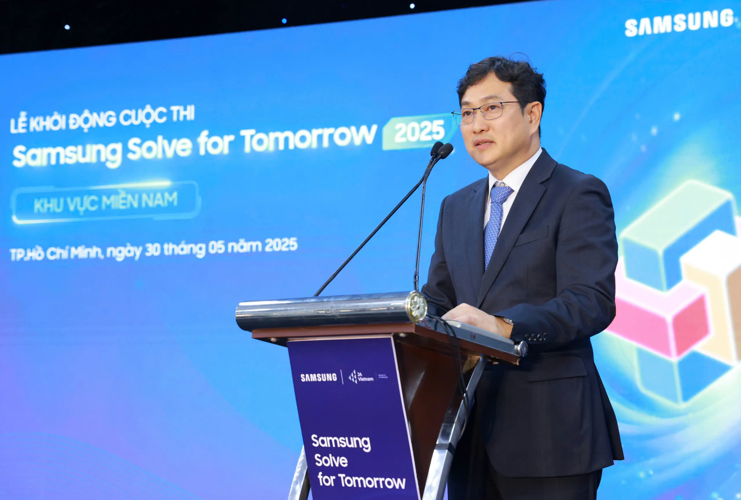Ông Kim Yong Sup – Phó Tổng giám đốc Samsung Việt Nam phát biểu tại sự kiện.