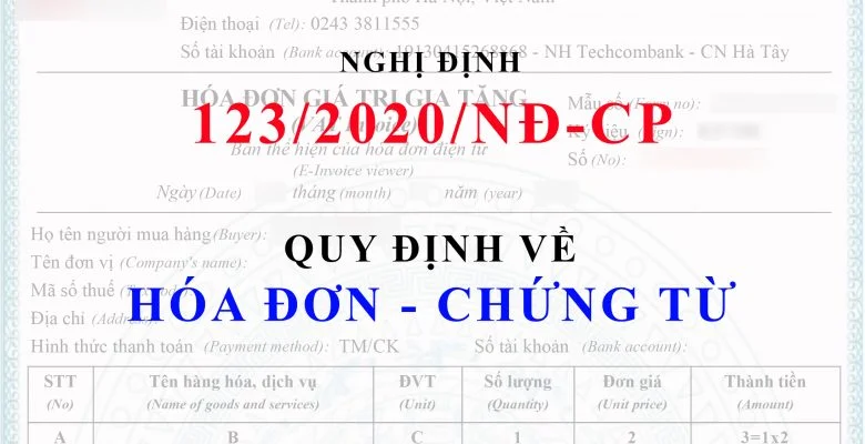 Nghị định số 123/2020/NĐ-CP của Chính phủ: Quy định về hóa đơn, chứng từ