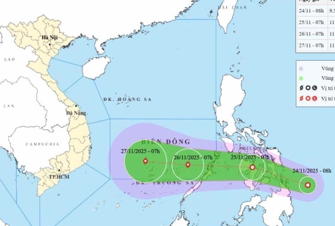 Áp thấp nhiệt đới xuất hiện gần Biển Đông
