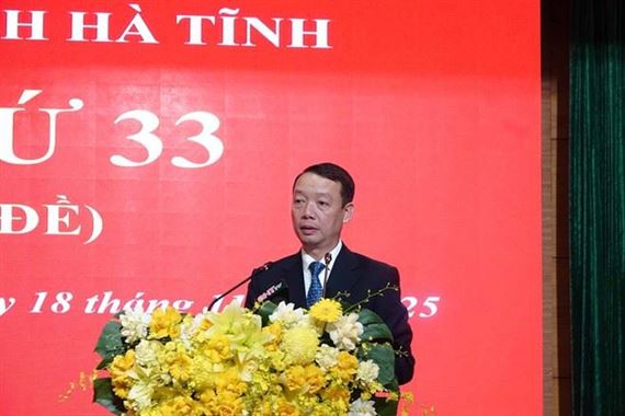 Ông Phan Thiên Định giữ chức Chủ tịch tỉnh Hà Tĩnh