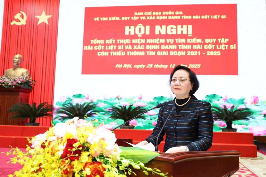 Phó Thủ tướng Phạm Thị Thanh Trà đưa ra mốc quy tập 10.000 hài cốt liệt sỹ