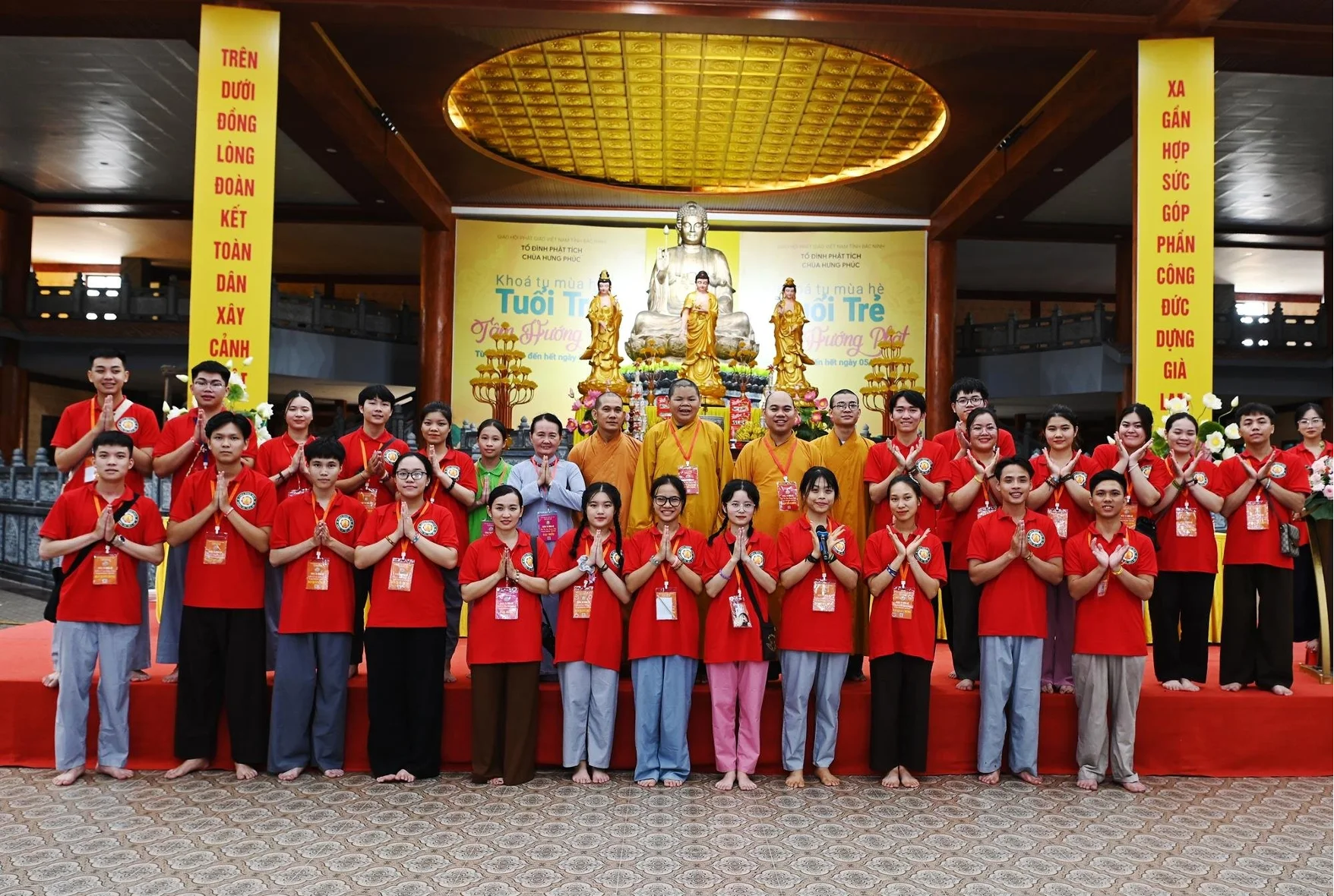 Bắc Ninh: Chùa Hưng Phúc – Tổ đình Phật Tích tổ chức Lễ bế mạc Khóa tu mùa hè “Tuổi trẻ tâm hướng Phật” 