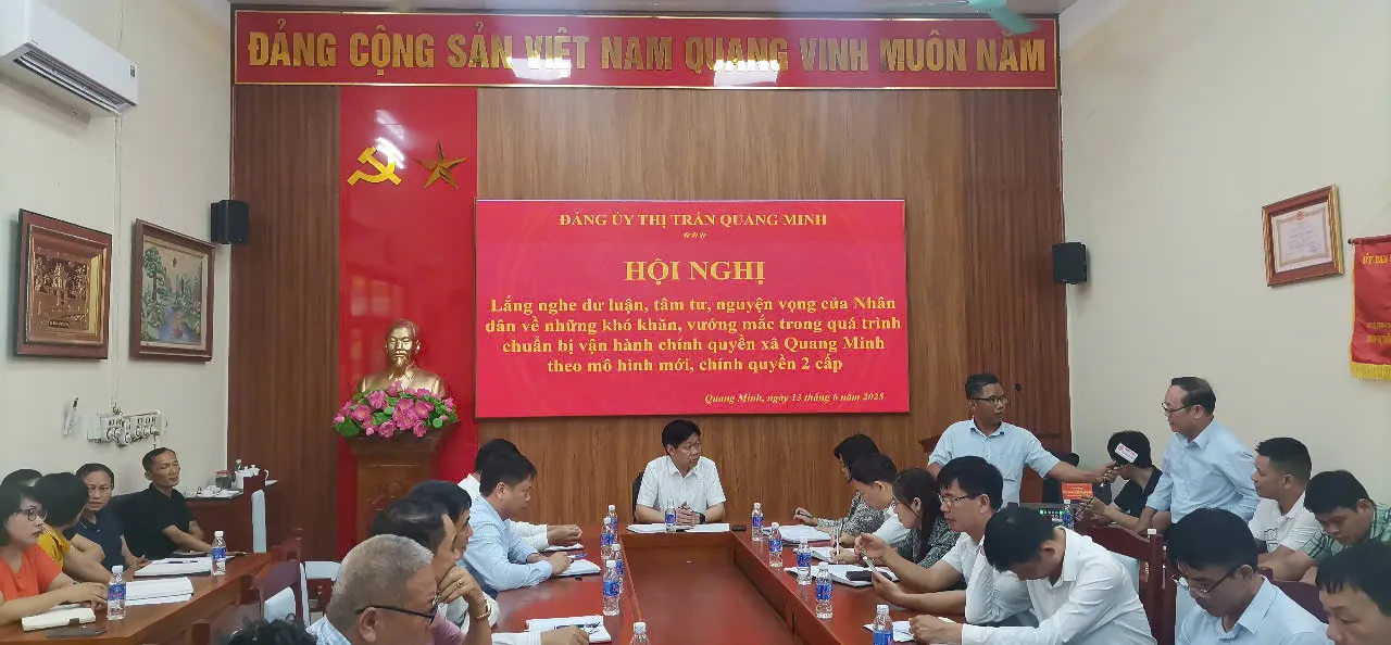 UBND Thị trấn Quang Minh: Lắng nghe người dân để vận hành chính quyền hai cấp hiệu quả, đồng bộ