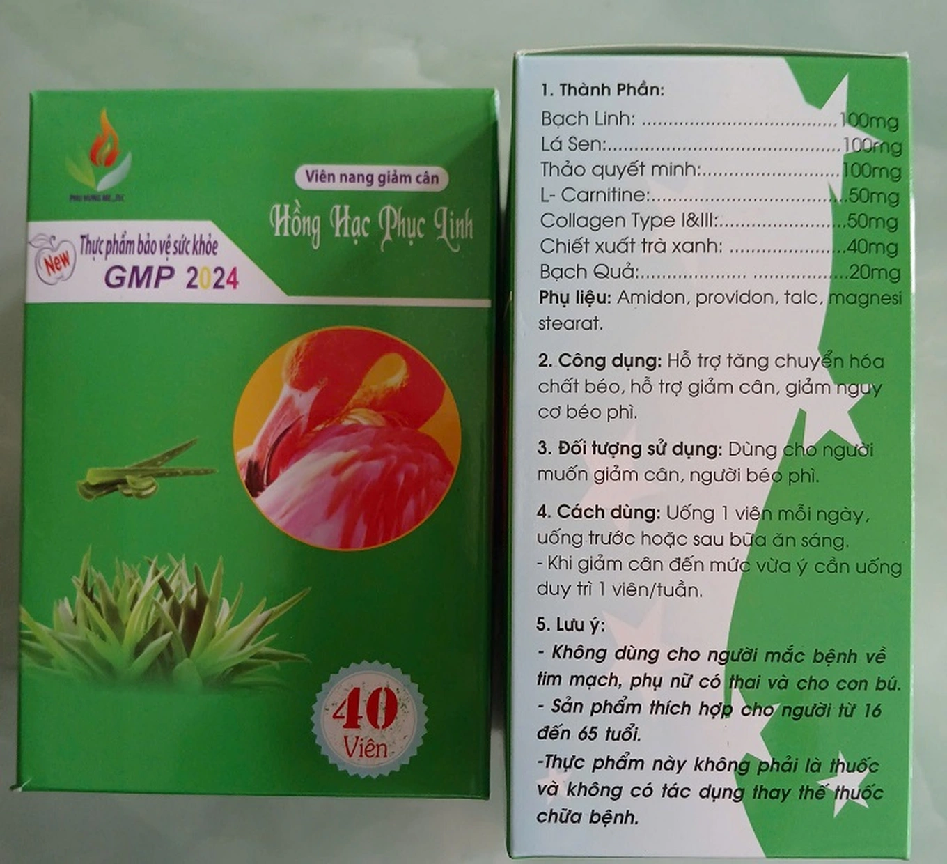 Viên nang giảm cân Hồng Hạc Phục Linh có chứa chất cấm gây hại tim mạch