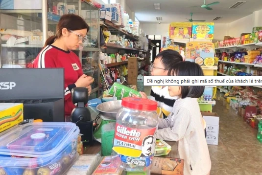 Đề nghị không phải ghi mã số thuế của khách lẻ trên hóa đơn điện tử