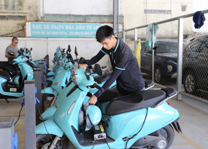 Mô hình quán cà phê kiêm trạm sạc xe điện