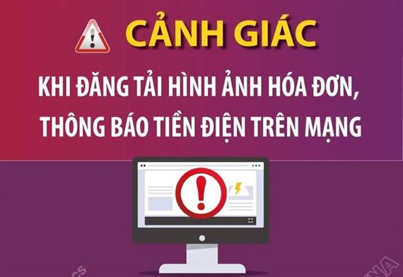 Cẩn trọng khi chia sẻ hóa đơn, thông báo tiền điện lên mạng