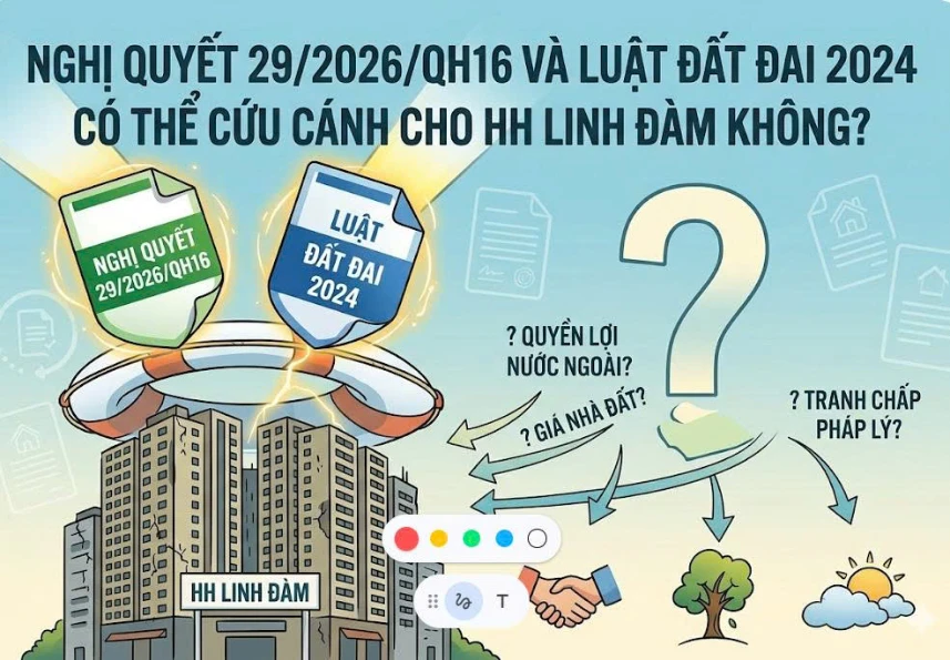 Nghị quyết 29/2026/QH16 và luật đất đai 2024 có thể cứu cánh cho HH Linh Đàm không?
